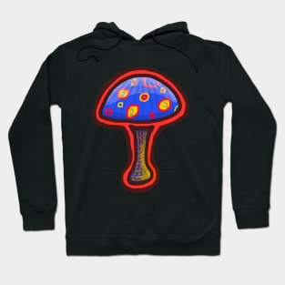 Red Blue Yellow Mushroom Hoodie